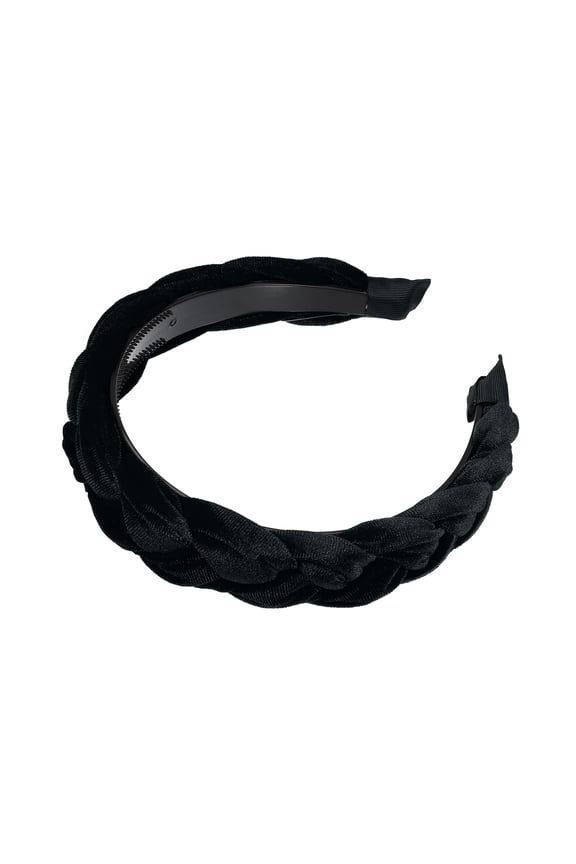 Solid Wide Headbands Non-slip Fashion Black 1.18inch Wide for Girl Women