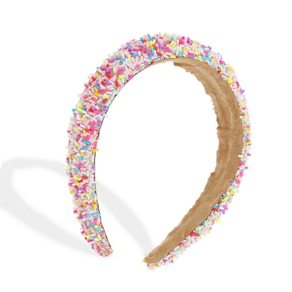Vocoste Sprinkle Headband Decor Hairbands Wide Fashion Hair Hoops Hair Accessories for Women Red