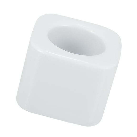 Vocoste Square Mini Ceramic Toothbrush Holder White 2.20"x2.20"x1.73" for Bathroom