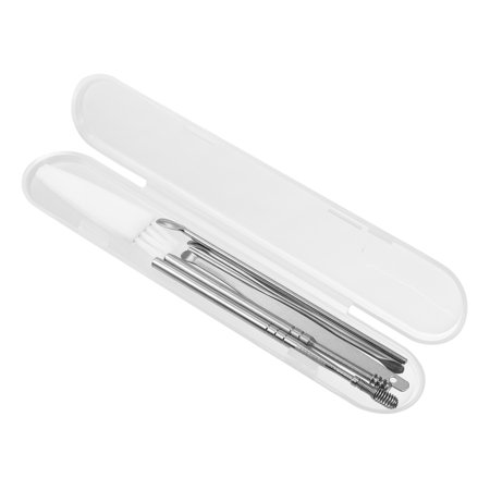 Vocoste Stainless Steel Ear Cleansing Tool Set Ear Cleaner Ear Care Set with Plastic Storage Box 7Pcs