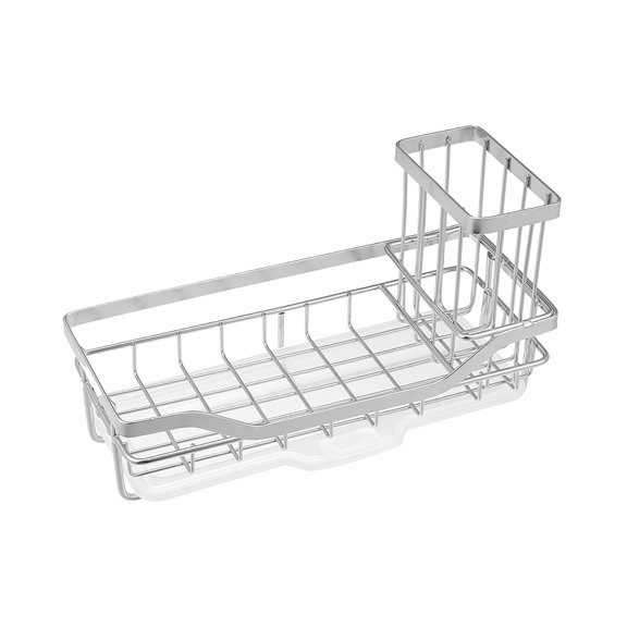 Vocoste Stainless Steel Sink Caddy Organizer Sink Caddy Sponge Holder Silver Tone