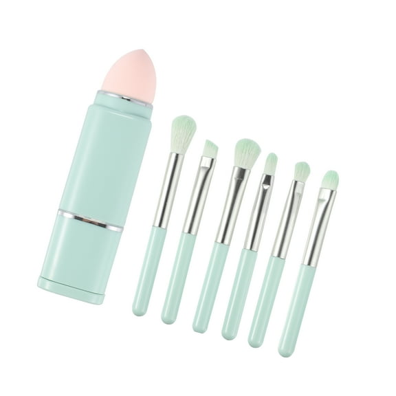 Vocoste Travel Blending Makeup Brush Set Foundation Contour Concealer Blusher Brush 10.2x4.5x3cm Green 1 Set