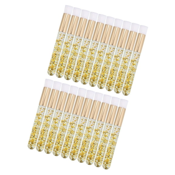 Vocoste Travel Blending Makeup Brush Set Foundation Contour Concealer Blusher Brush 10x1cm Yellow 20 Pcs
