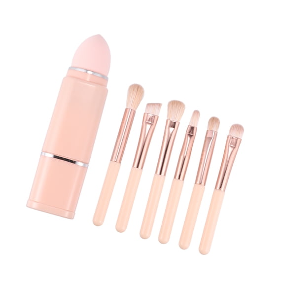 Vocoste Travel Makeup Brush Set Foundation Contour Concealer Blusher Brush 10.2x4.5x3cm Orange Pink 1 Set