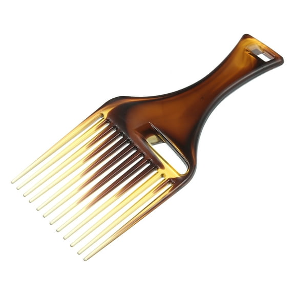 Vocoste Wide Tooth Afro Hair Pick Comb Hair Hairdressing Styling Tool Plastic Amber