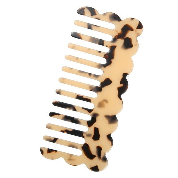 Vocoste Wide Tooth Comb Acetate Wide Comb for Curly Hair Thick Hair Wet Hair 5.31'x2.36' Beige Black