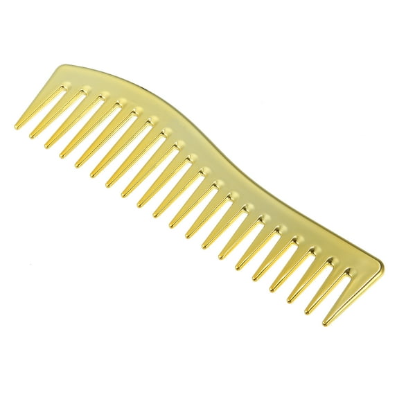 Vocoste Wide Tooth Hair Comb All Purpose Detangling Styling Comb Plastic Gold Tone