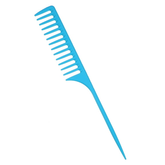 Vocoste Wide Tooth Rat Tail Comb Plastic Long Tail Comb Tip Tail Combs for Wet Curly Hair for Women Men Blue