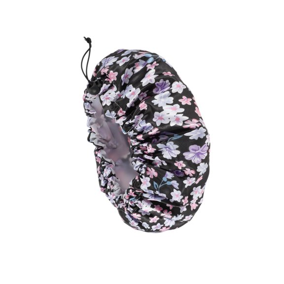 Vocoste Women Flowers Bath Cap for Bathroom Business Travel Pink White Purple 1 Pc