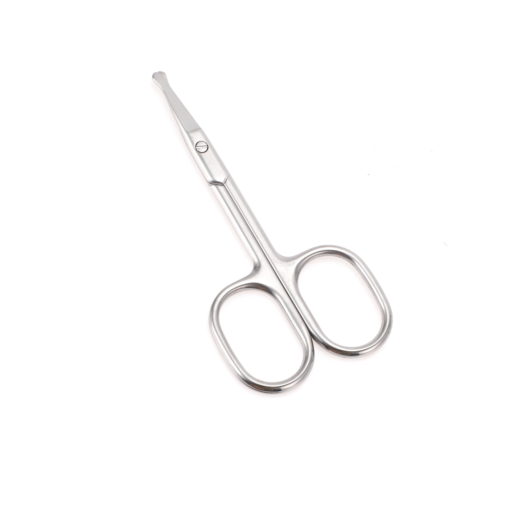 Vocoste Women Round Head Scissors For Bathroom Silver Tone Stainless Steel 1 Pc