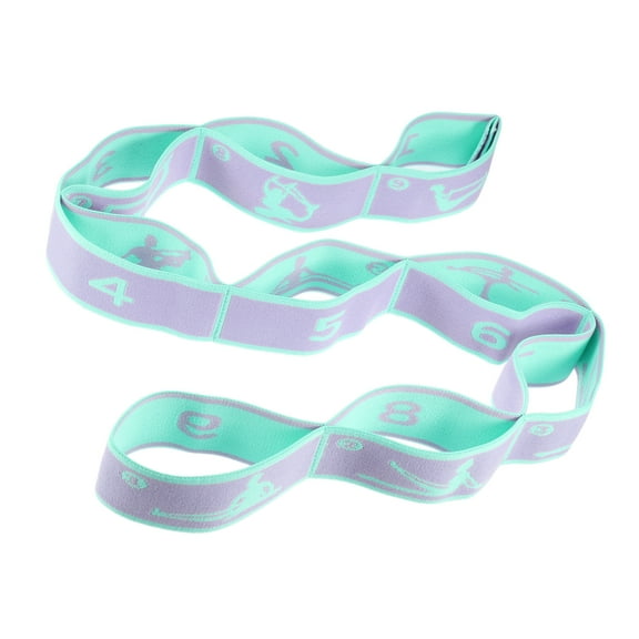 Vocoste Yoga Stretching Band Yoga Stretch Strap with 9 Loops Elastic Exercise Band Expandable Strap Purple