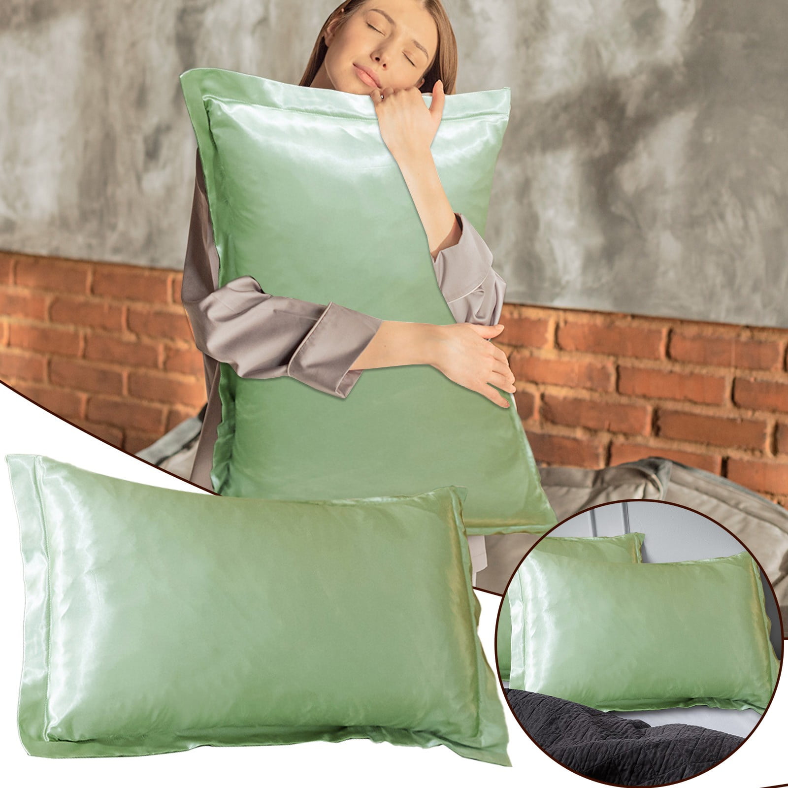 Vocy Blissy Silk Pillow Cases for Standard Size,2 Pack or Silk Pillow