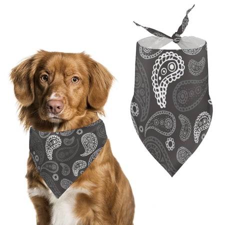 Vodetik Store 2 Pack Paisley Dog Bandanas Girl Washable Pet Bandanas Neck Scarf