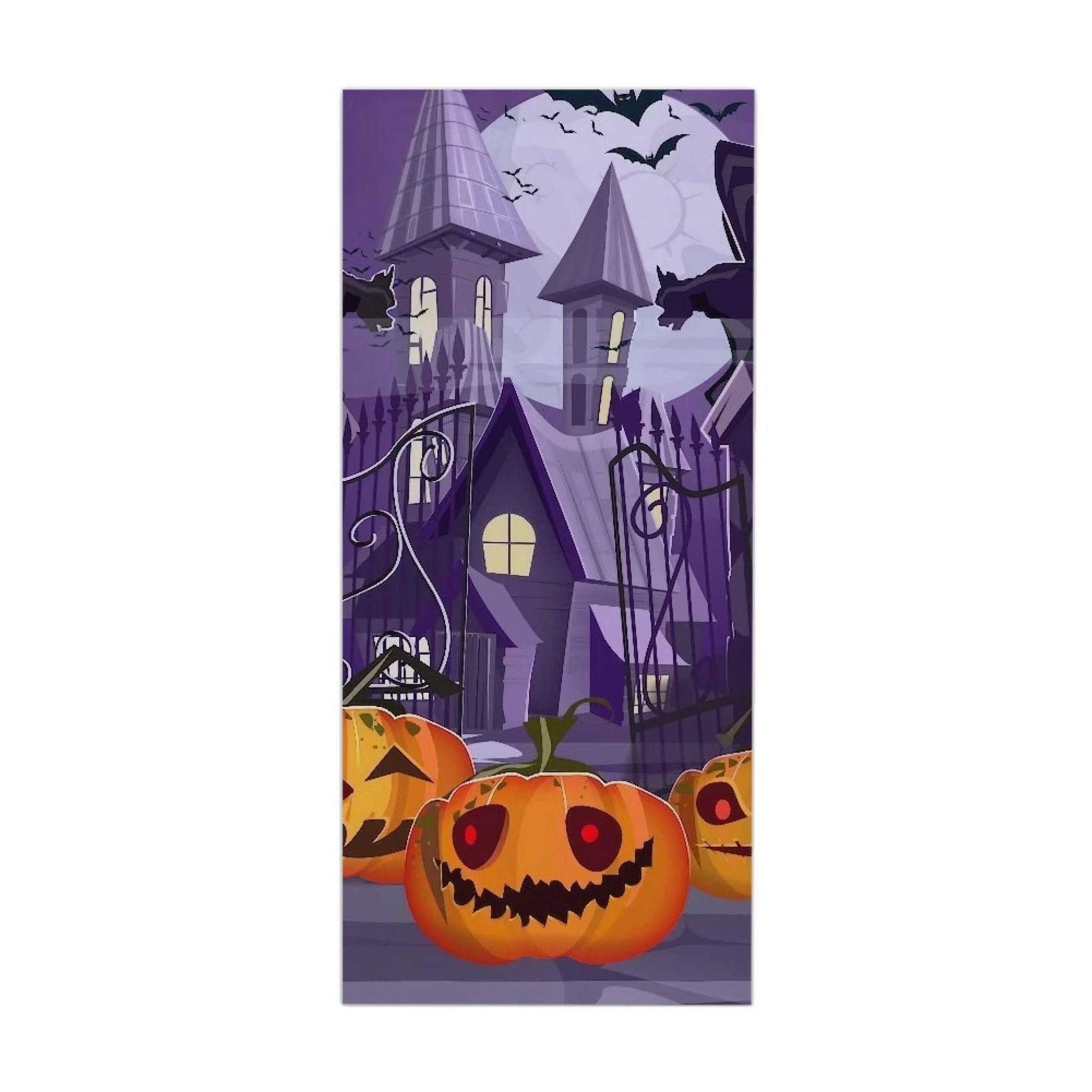 Vodetik Store Halloween Door Cover Decoration for Front Door Large Fabric Halloween Party
