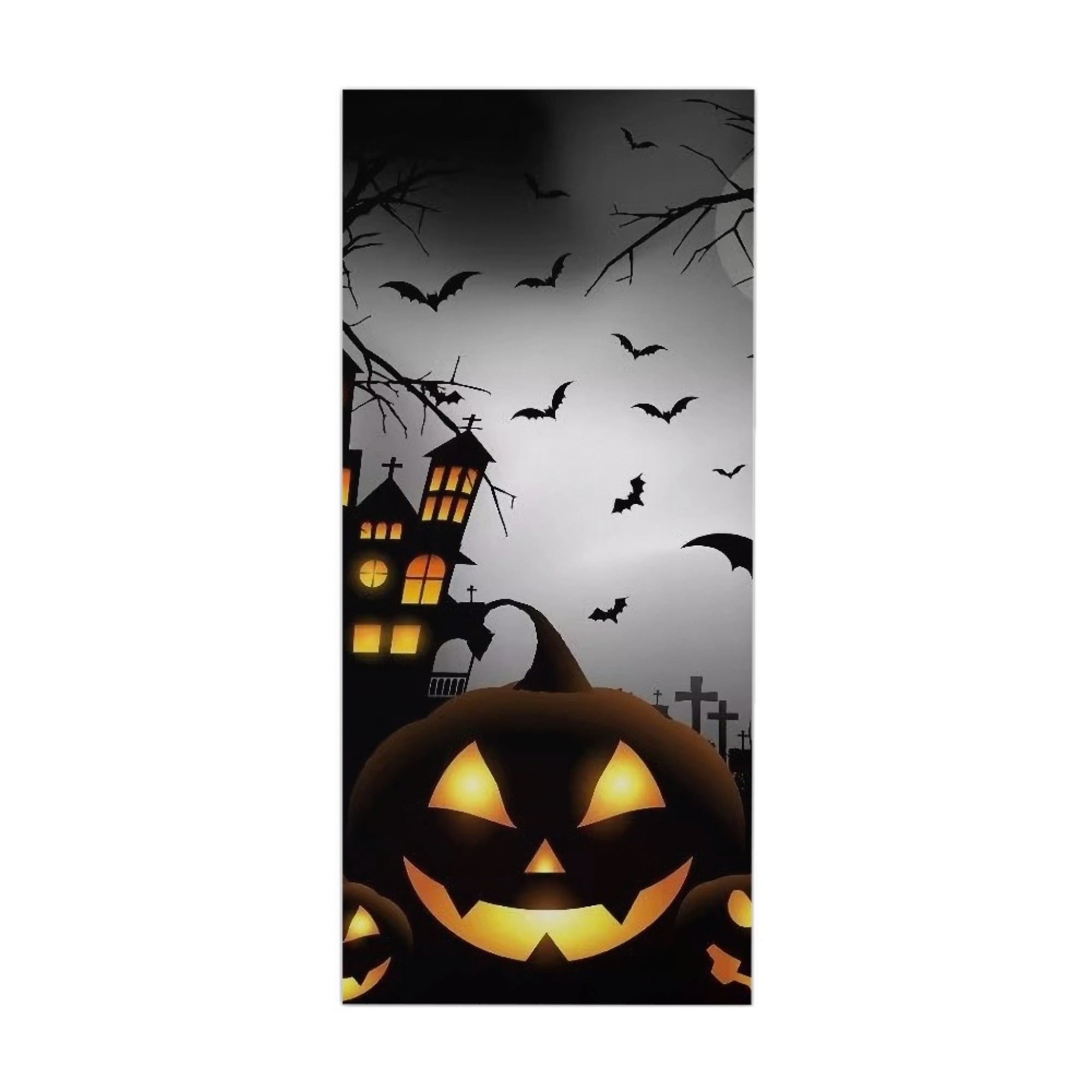Vodetik Store Halloween Door Cover for Front Door Washable Fabric