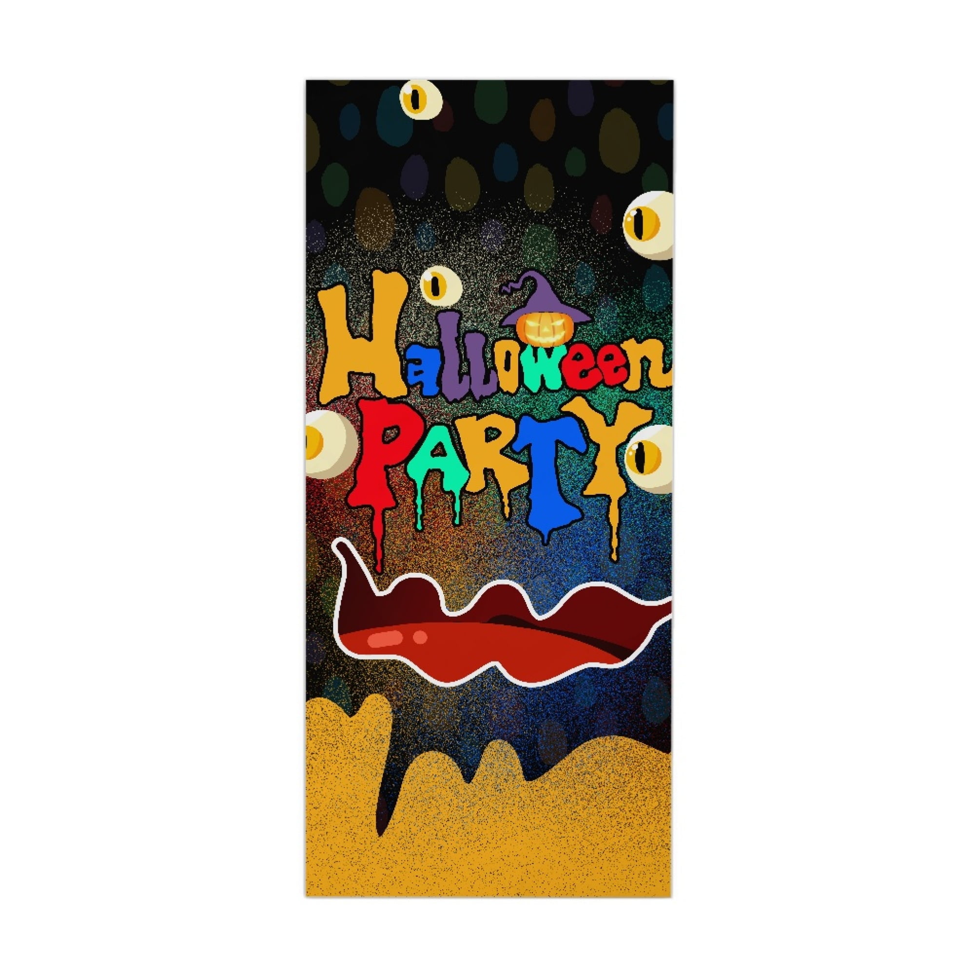 Vodetik Store Halloween Door Cover for Front Door Washable Fabric Halloween Decoration Door