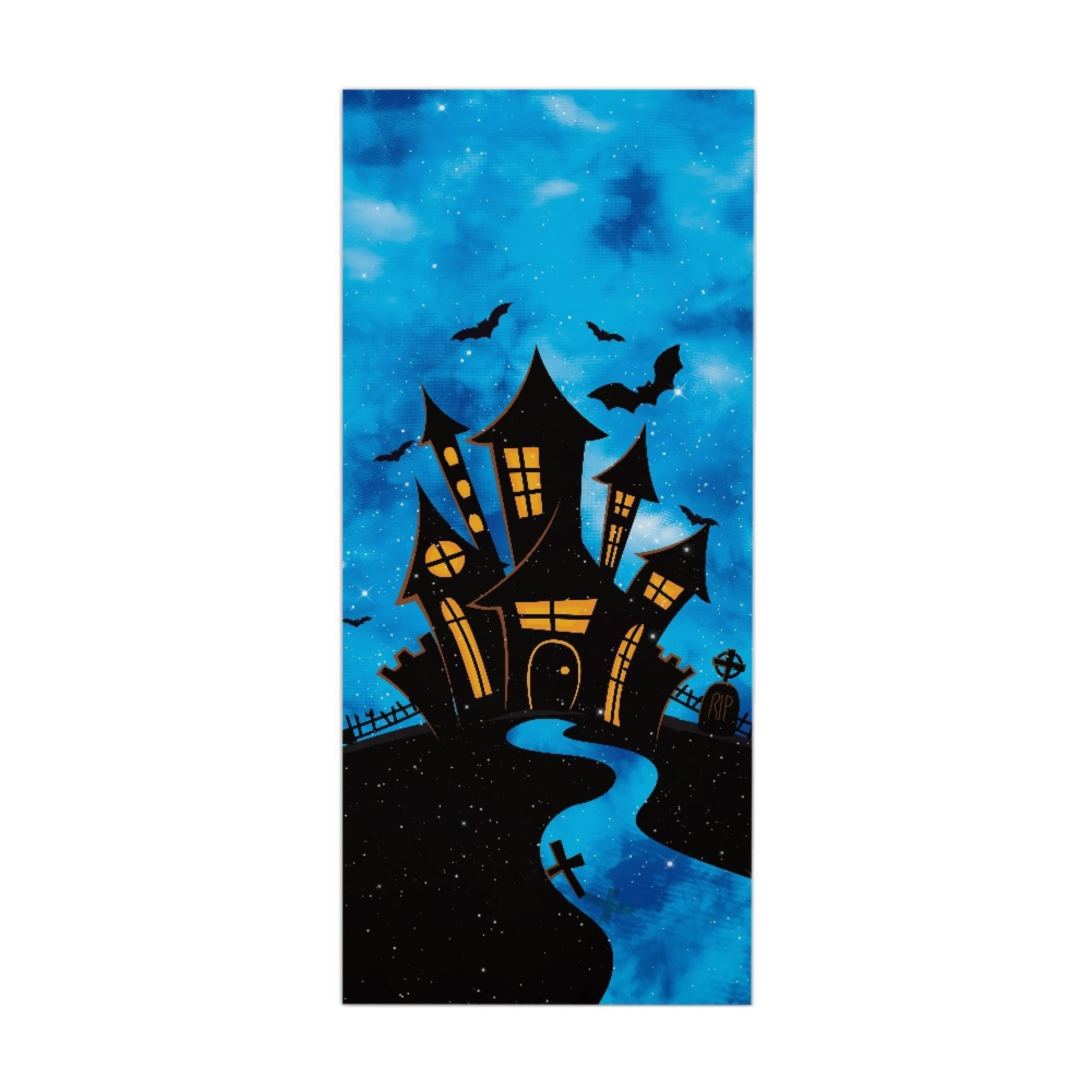 Vodetik Store Halloween Door Covers Decorative Washable Stretchable Fabric Halloween Decoration