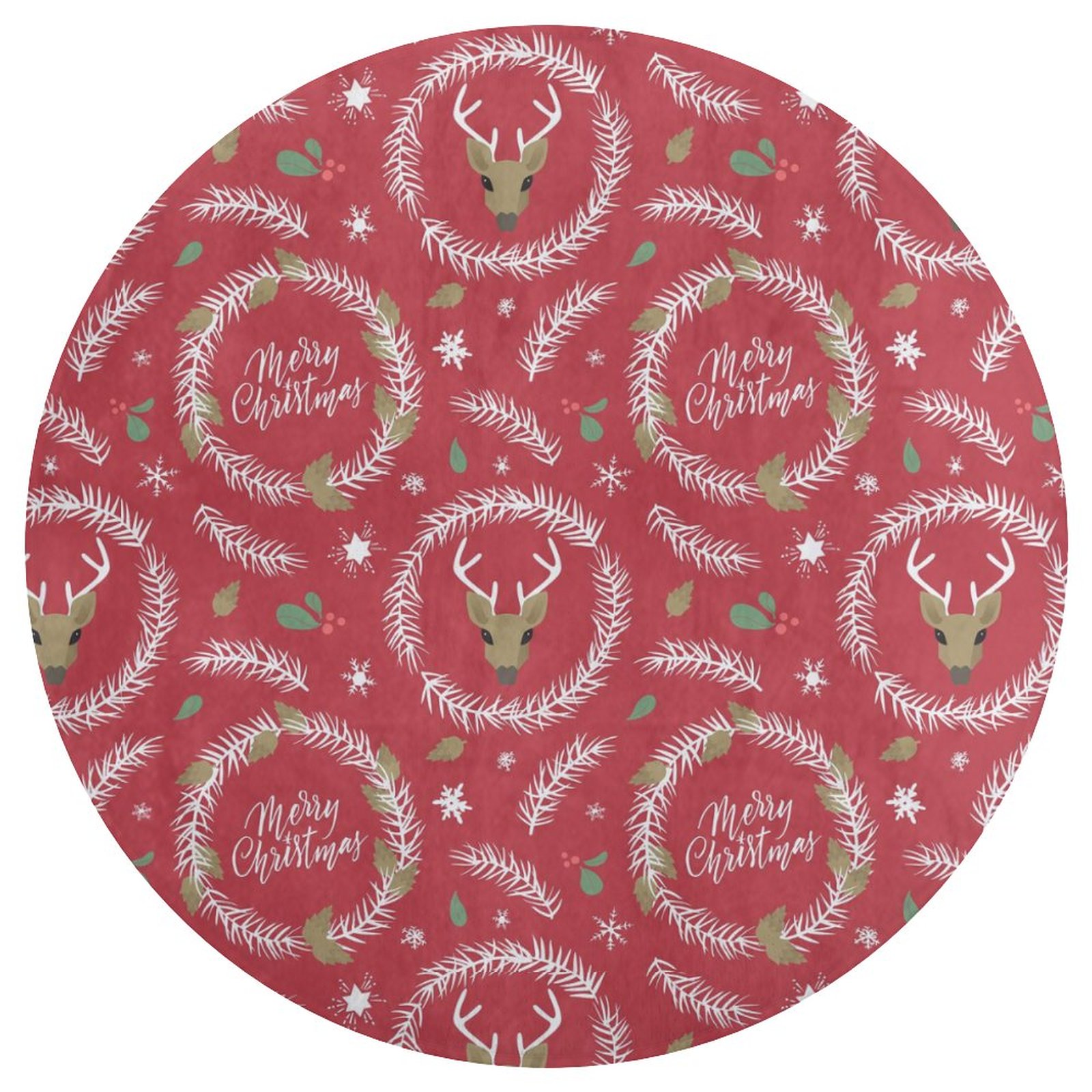 Vodetik Store Outdoor Rug Non Slip Washable Christmas Area Rugs Playing Mat Round Fluffy Carpet