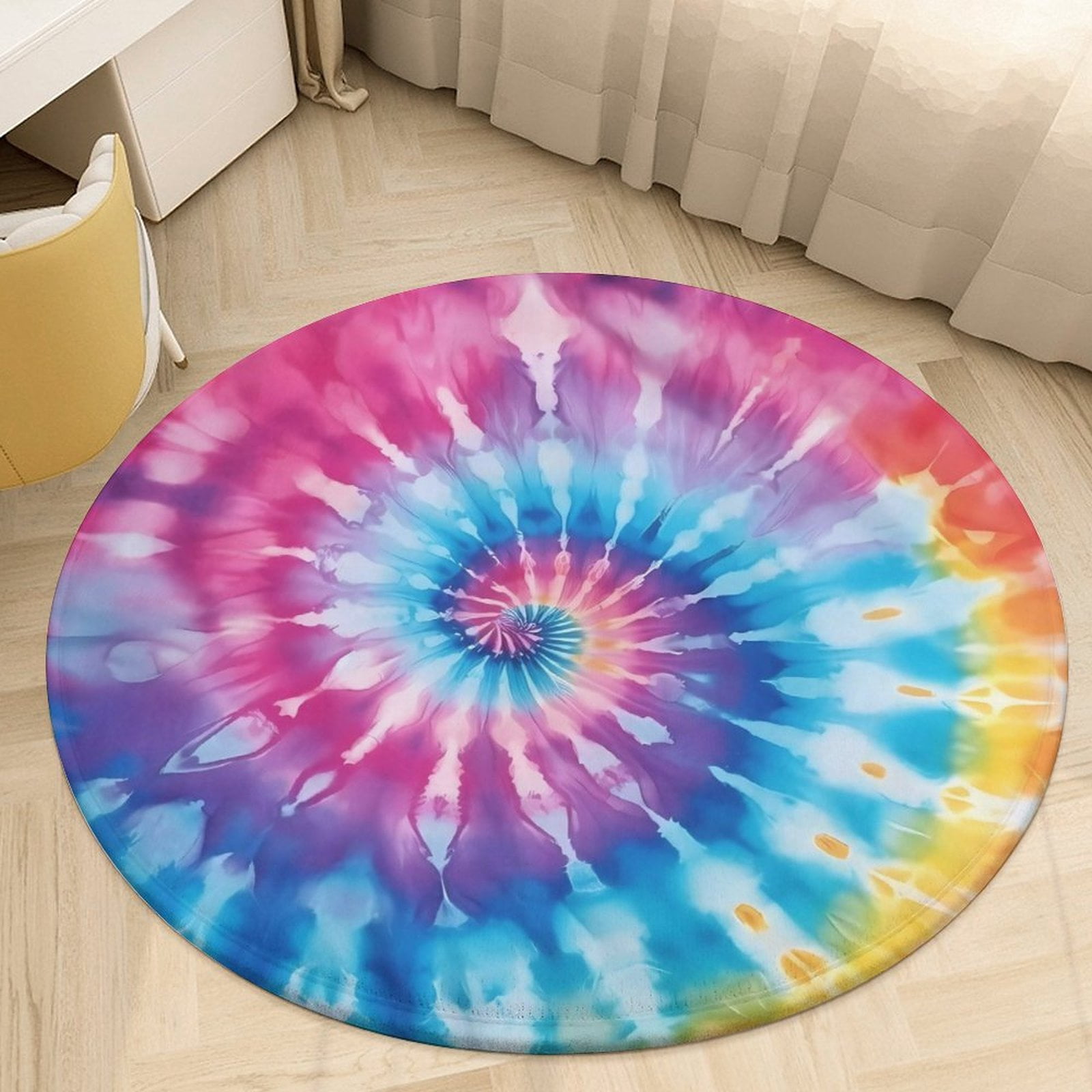 Olive Green Tie Dye Floor Mat