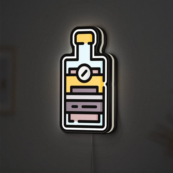Vodka 3D Novelty Light Box, Bottle-Shaped Bar Light for Drink Stations, Restaurant Decor & Spirits Themed Interiors (Width 8 inch, 20cm)