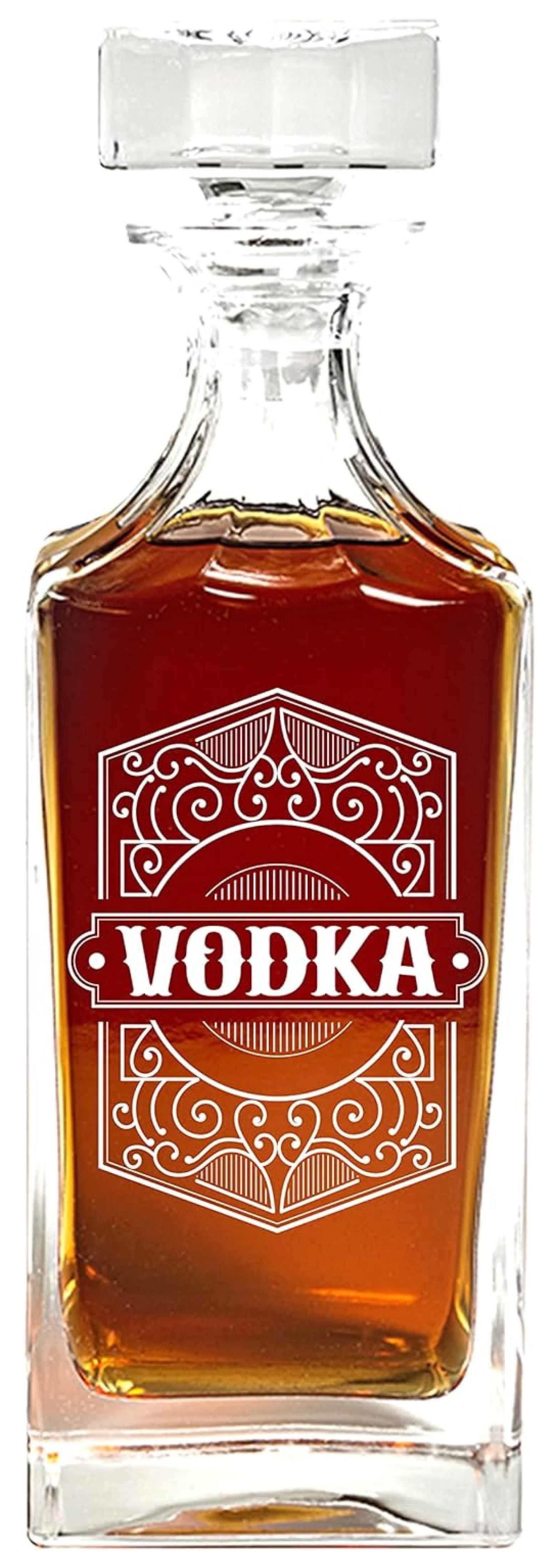 Vodka Decanter - Vodka Themed Decanter with Vodka Design - Unique Vodka ...