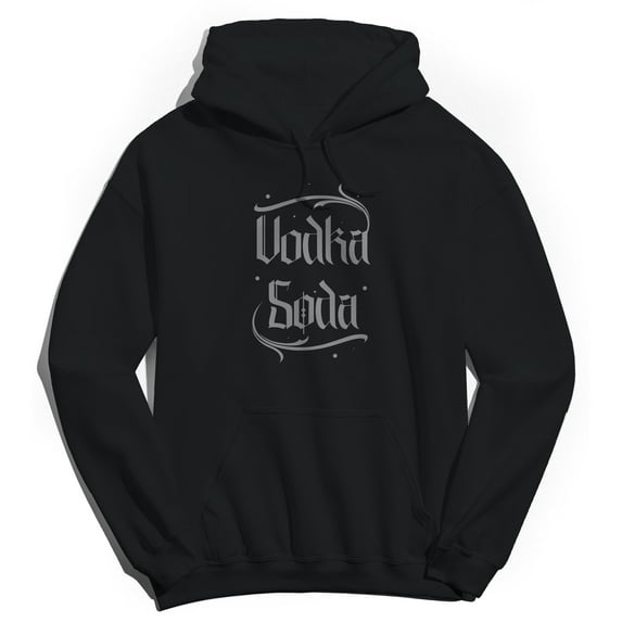 Vodka Soda Humor Graphic Black Men's Crewneck Sweatshirt Hoodie