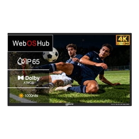 Vodkowi 55 Inch Outdoor TV, 4K UHD Smart TV with WebOS, 1000 Nits High Brightness Display, IP65 Weatherproof Television, Voice Remote, WiFi Streaming for Patio and Backyard