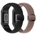thumbnail image 1 of Vodtian 2 Pack Braided Bands For Fitbit Charge 6/Charge 5, Soft Nylon Adjustable Wristband For Women Men, 1 of 7