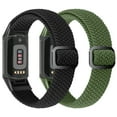 thumbnail image 1 of Vodtian 2 Pack Braided Bands For Fitbit Charge 6/Charge 5, Soft Nylon Adjustable Wristband For Women Men, 1 of 7