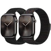 Vodtian 2 Pack Nylon Sport Bands Compatible with Apple Watch Bands 38mm 40mm 41mm 42mm 44mm 45mm 46mm 49mm Women Men, Soft Breathable Straps for iWatch Series 1