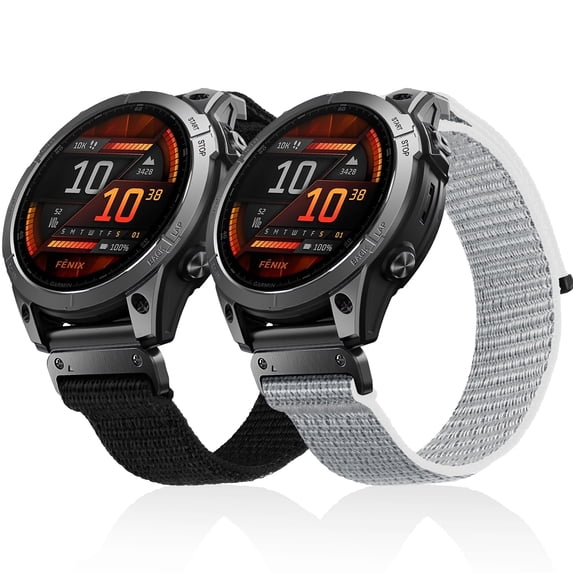 Vodtian 22mm Quick Fit Nylon Bands Compatible with Garmin Fenix 8 47mm/Fenix 7/6/5, Approach S62/S60/S70 47mm, Solo Loop Sport Strap for Epix 2/Epix Pro 47mm/Descent G2/G1