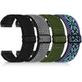 thumbnail image 1 of Vodtian 4 pack 20mm Elastic Nylon Bands Compatible with Samsung Galaxy Watch7/6/5/4, Garmin Vivoactive 6/5/3, Garmin Venu, Quick Release Repalcement Bands for Amazfit Bip 3/Amazfit Active 2, 1 of 7