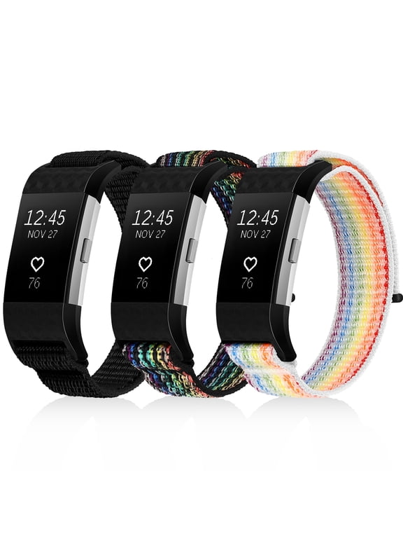Sports Nylon Band for Charge 2, Solo Loop Stitched Nylon Replacement Strap, Skin-Friendly Soft Wristband for Charge 2 Men Women