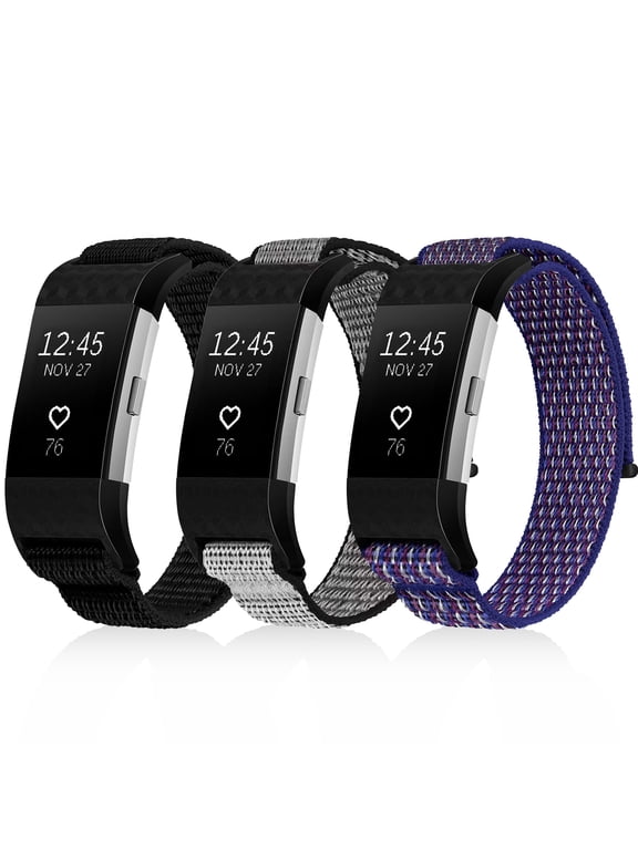 Sports Nylon Band for Charge 2, Solo Loop Stitched Nylon Replacement Strap, Skin-Friendly Soft Wristband for Charge 2 Men Women