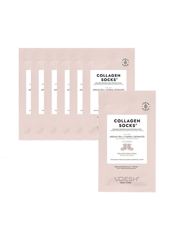 Collagen Socks Argan Oil + Floral Extracts Nourishing & Hydrating Pack of 6
