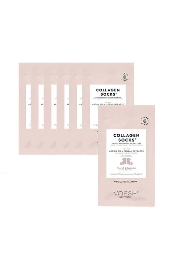 Collagen Socks Argan Oil + Floral Extracts Nourishing & Hydrating Pack of 6