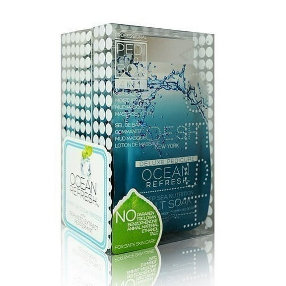 Voesh Pedi In A Box Kit: Ocean Refresh Pedicure Treatment (3-Pack)