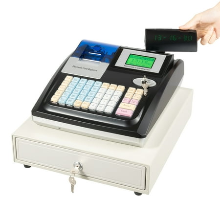 Voeu 48 Key Thermal Receipt Printer Electronic Cash Register, Black
