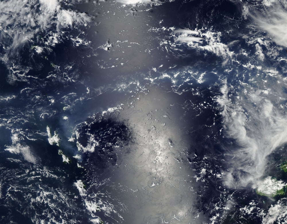 Vog from Ambrym Volcano Vanuatu Canvas Art - Stocktrek Images (32 x 25)