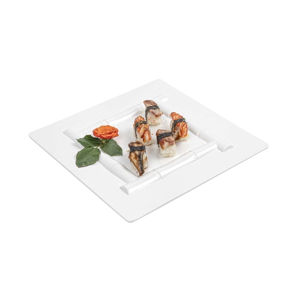 Voga Rectangle White Melamine Tray - 16 1/2" x 13 1/2" x 1/2" - 2 count box
