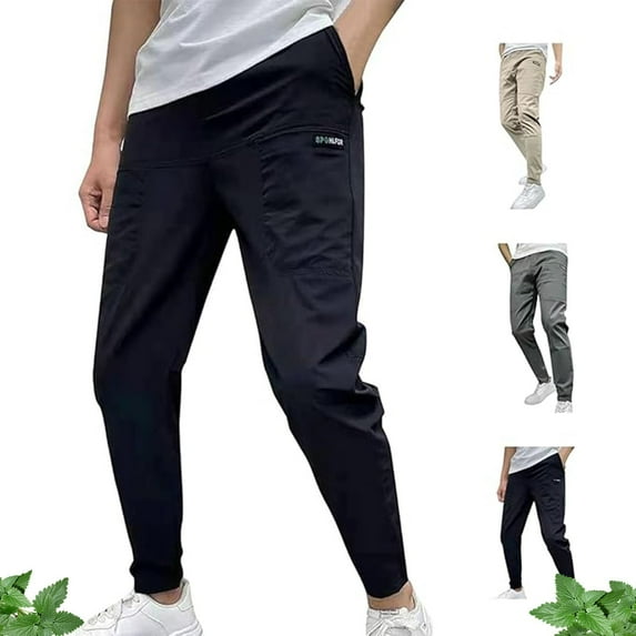Vogany Men's Stretch Cargo Pants, Multi-Pocket Comfortable Overalls with High Elasticity, Great Storage Capacity for Daily Wear and Outdoor Sports