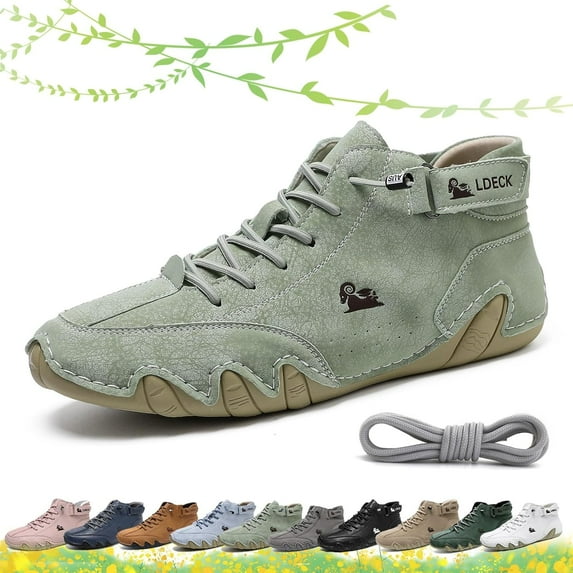 Vogany Shoes Women, Vogldeck - Waterproof and Breathable Orthopedic Shoes, Outdoor Beck Shoes Comfy Lightweight Non-Slip Orthopedic Sneakers Walking Hiking Ankle Boots(Khaki,US 6.5)