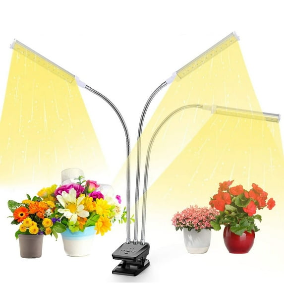 Vogek Plant Grow Light, Indoor Growing Lamp with Desk Clip On, White