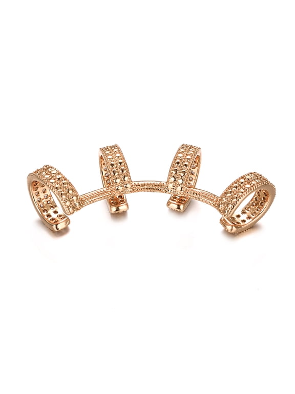 Ear Crawler Earrings for Women Ear Cuff Earrings Paved Cubic Zirconia Ear Climber Hypoallergenic Jewellery(Gold)