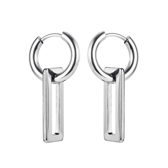 Vogem Geometric Earrings For Women Stainless Steel Dainty Silver Earrings Pendant Earrings Jewelry