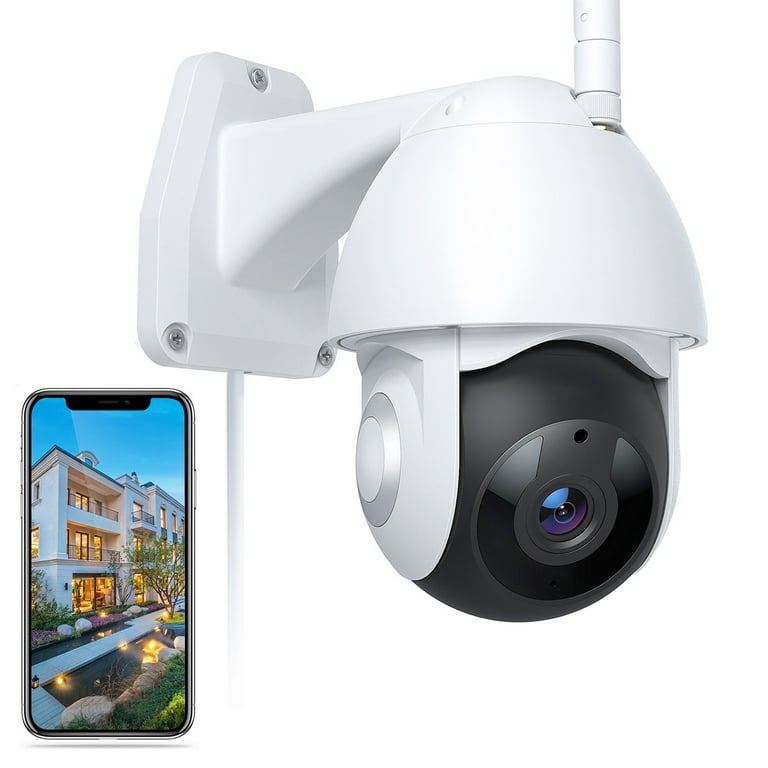 Wireless Security Camera, Netvue Outdoor WiFi Security Camera with Motion  Detection Weatherproof Night Vision-White 