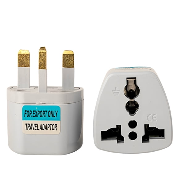Voglyf 2 Packs Adapter Travel Power Plug Adapter Converters, Multi Universal Input EU AU 2 Pin To British 3 Pin Travel Adaptor Plug, Wall Charger Socket Adapter for Cell Phone Laptop