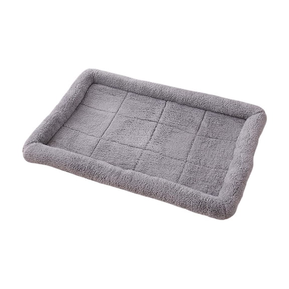Voglyf Cat Mat Bed 17" x 10.2" Pet Bed, Fluffy Square Border Pet Bed Pad, Washable Anti-Slip Warm Fleece Kennel Cushion Mat For Small Medium Dogs Cats Indoor Cage Sleeping Rest Pad