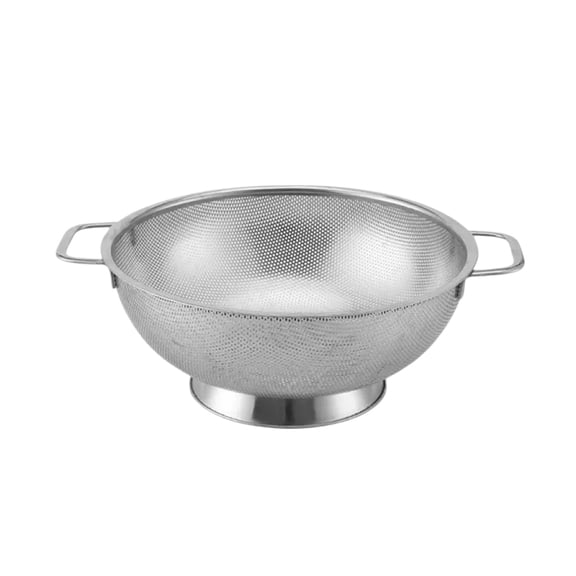 Voglyf Colander Stainless Steel 3-Quart, Strainer Kitchen, Dishwasher Safe with Side Handles and Non Slip Base, Dishwasher Safe Drain Bowl for Washing Fruits, Vegetables, Pasta,Silver