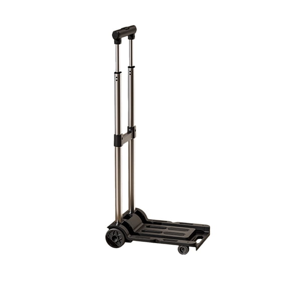 Voglyf Folding Hand Truck, Portable Utility Cart with 2 Wheels, Solid Construction Light‑Weight Luggage Dolly Cart, Fold‑Up Design for Storage, Travel, Moving Boxes And Transport(Black S)